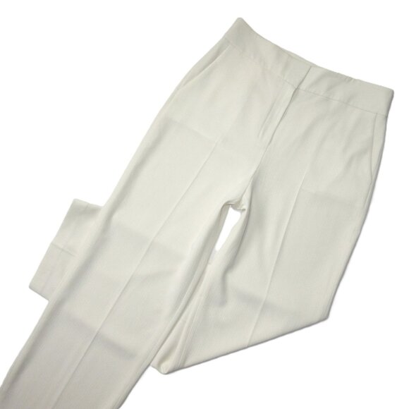 NWT Theory High Waist Wide in Rice Admiral Stripe Textured Crepe Pant 10 - Picture 2 of 9